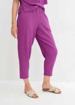 bonprix Hosen|Bekleidung·Kleider^Jersey-Hose aus Strukturmaterial pfingstrose