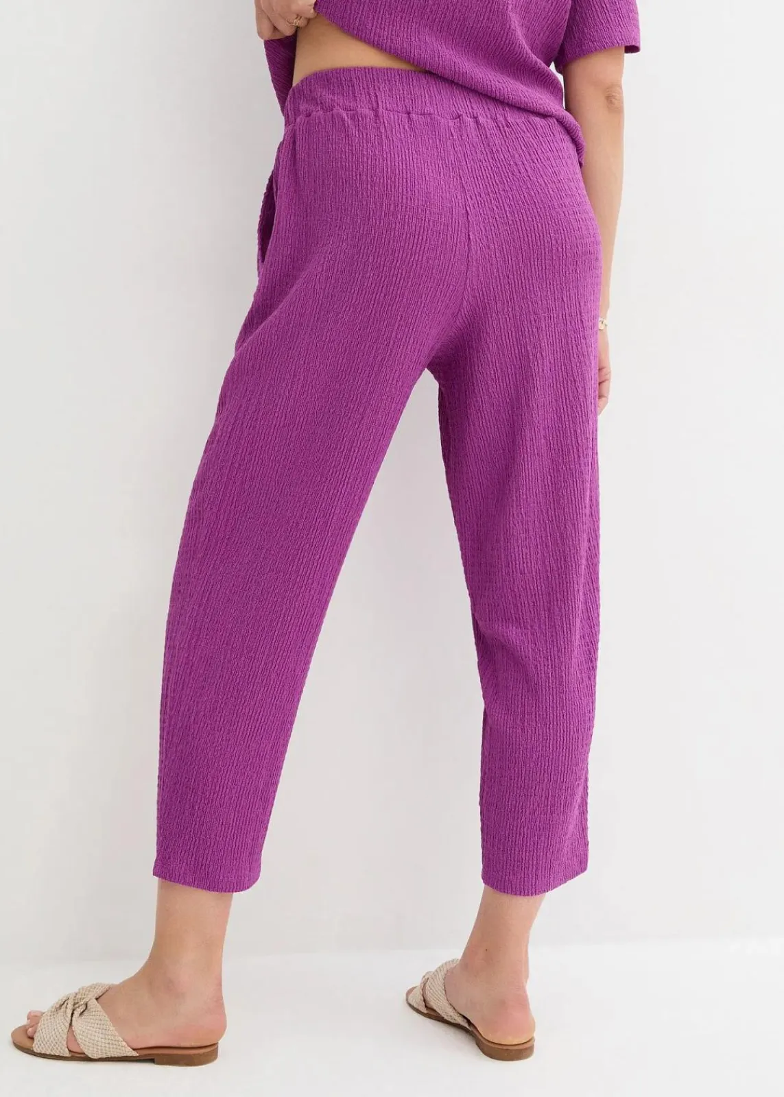 bonprix Hosen|Bekleidung·Kleider^Jersey-Hose aus Strukturmaterial pfingstrose