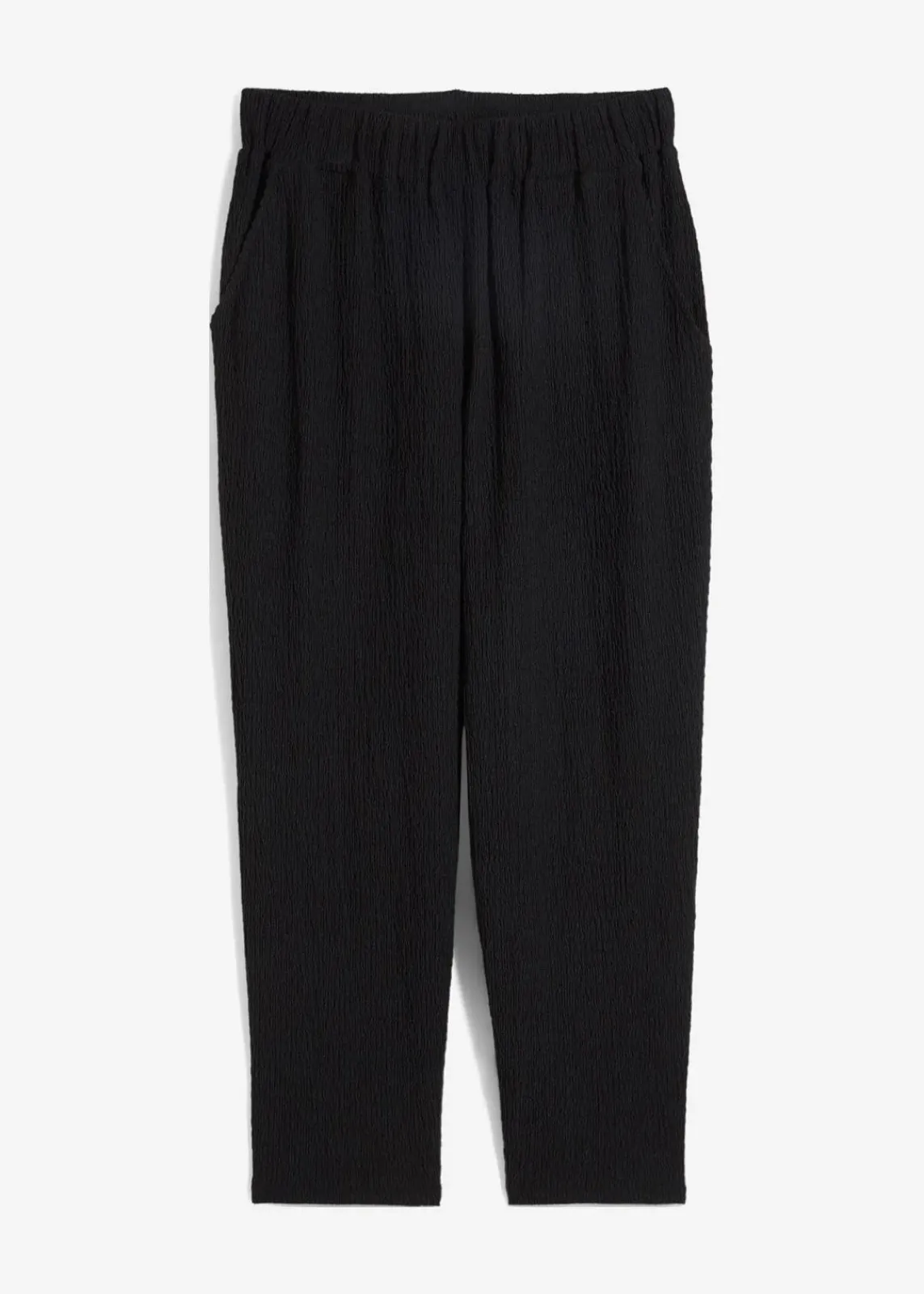 bonprix Bekleidung·Kleider|Hosen^Jersey-Hose aus Strukturmaterial schwarz