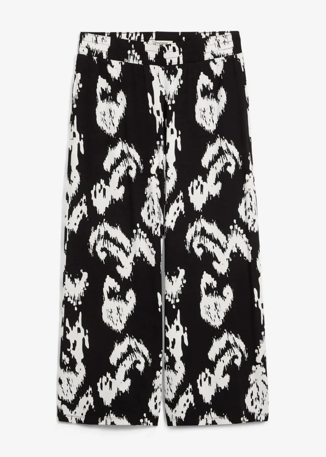 bonprix Hosen|Zweiteiler & Sets^Jersey-Hose aus Viskose-Mix schwarz/wollweiß bedruckt