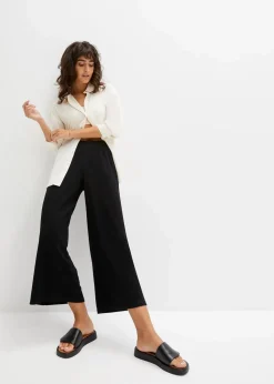 bonprix Bekleidung·Kleider|Hosen^Jerseyhose mit Bequembund schwarz