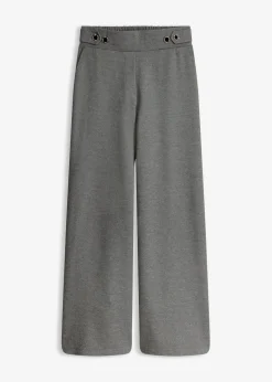 bonprix Bekleidung·Kleider|Hosen^Jersey-Hose mit dekorativem Riegel grau meliert meliert