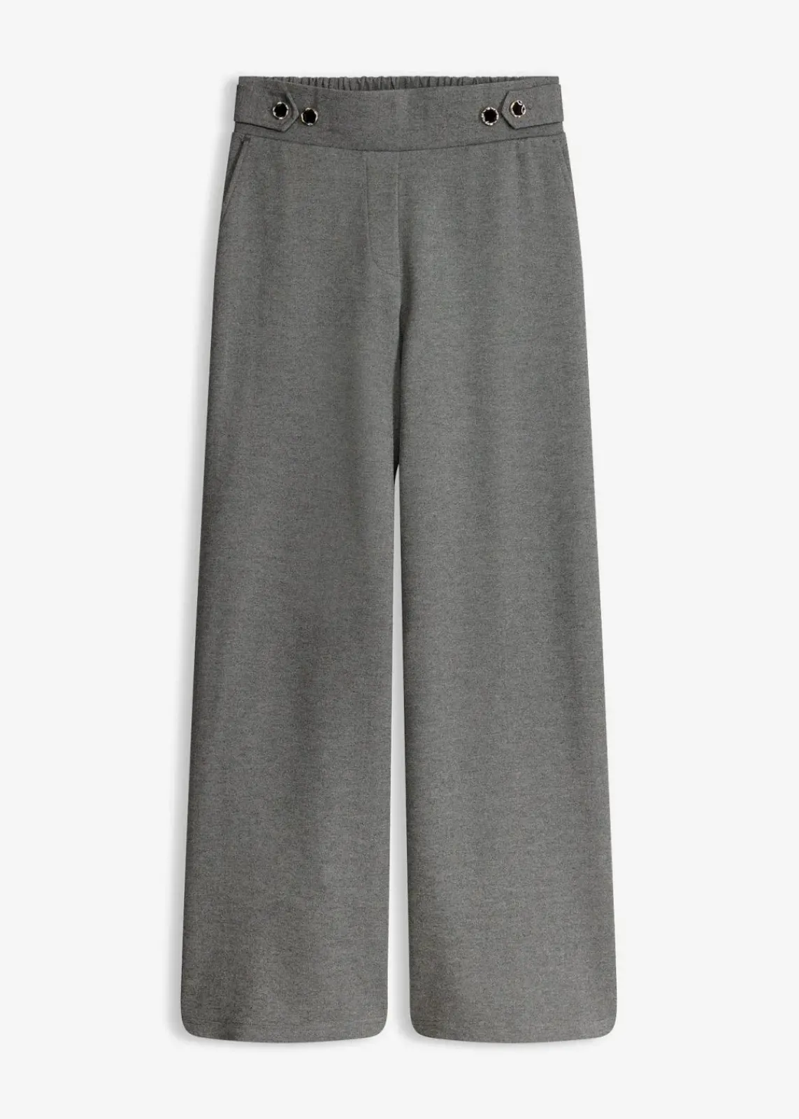 bonprix Bekleidung·Kleider|Hosen^Jersey-Hose mit dekorativem Riegel grau meliert meliert