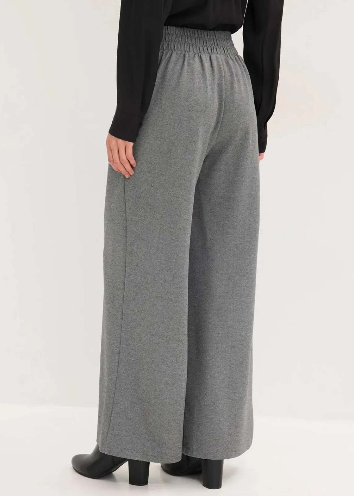 bonprix Bekleidung·Kleider|Hosen^Jersey-Hose mit dekorativem Riegel grau meliert meliert