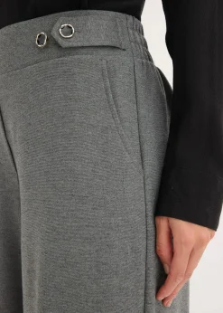 bonprix Bekleidung·Kleider|Hosen^Jersey-Hose mit dekorativem Riegel grau meliert meliert