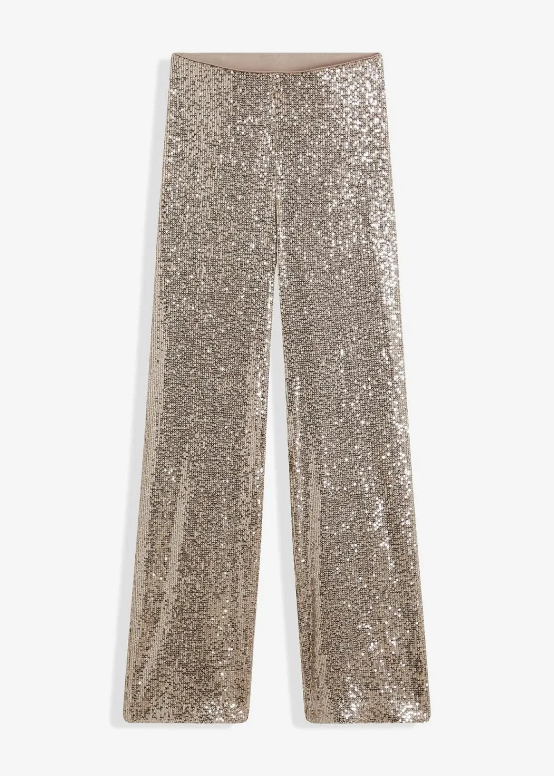 bonprix Bekleidung·Kleider|Hosen^Jersey-Hose mit Pailletten hellgold