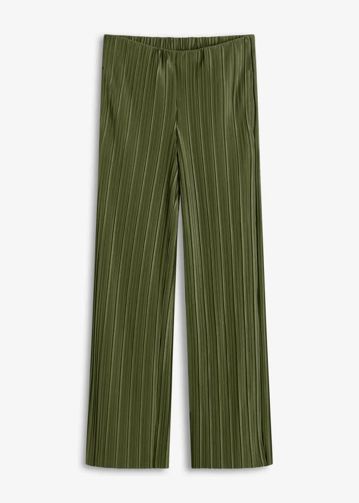 bonprix Bekleidung·Kleider|Hosen^Jersey-Hose mit Plissee dunkelkhaki
