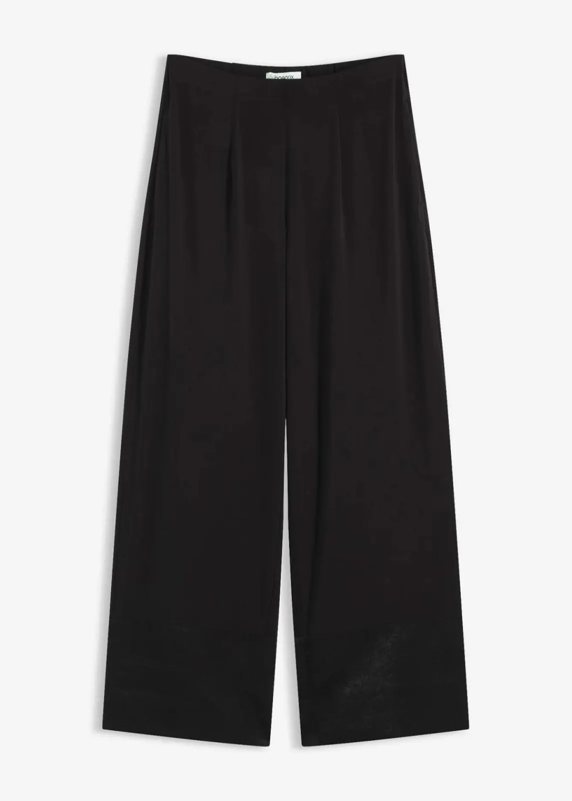 bonprix Bekleidung·Kleider|Hosen^Jersey-Hose mit Satinbesätzen schwarz