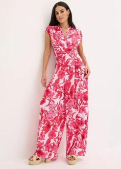 bonprix Bekleidung·Homewear|Jumpsuits^Jersey-Jumpsuit pink floral