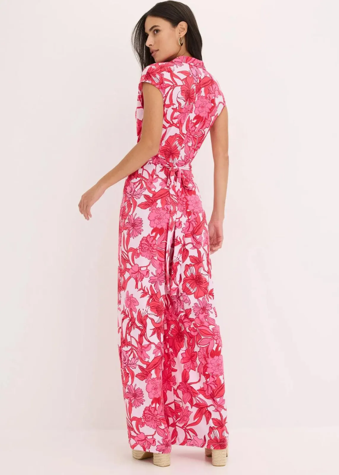 bonprix Bekleidung·Homewear|Jumpsuits^Jersey-Jumpsuit pink floral