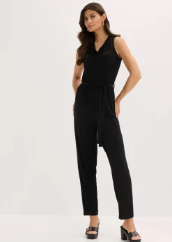 bonprix Bekleidung·Homewear|Jumpsuits^Jersey-Jumpsuit schwarz