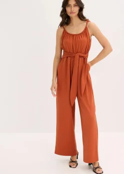 bonprix Jumpsuits|Bekleidung·Homewear^Jersey-Jumpsuit rostbraun