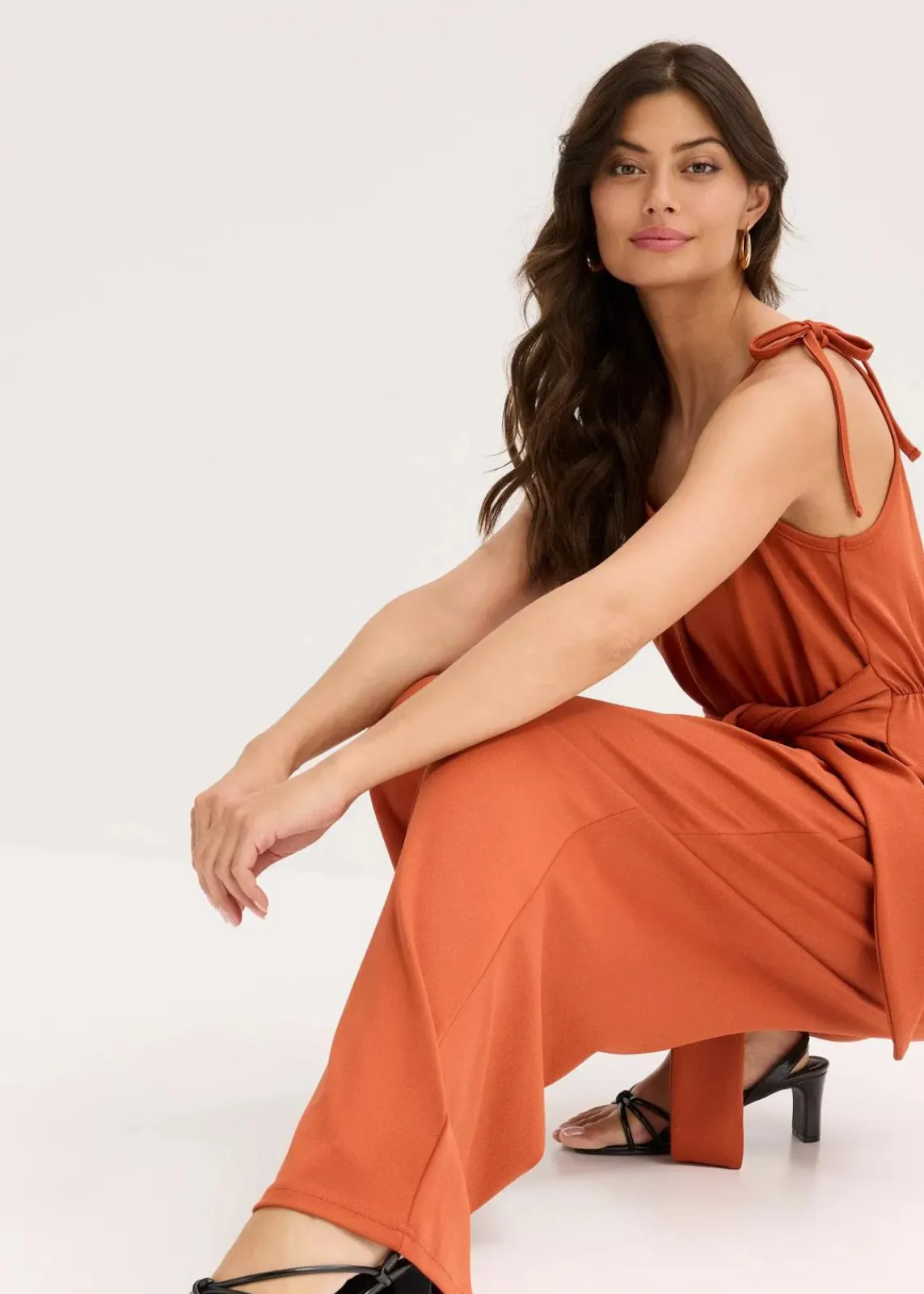 bonprix Jumpsuits|Bekleidung·Homewear^Jersey-Jumpsuit rostbraun