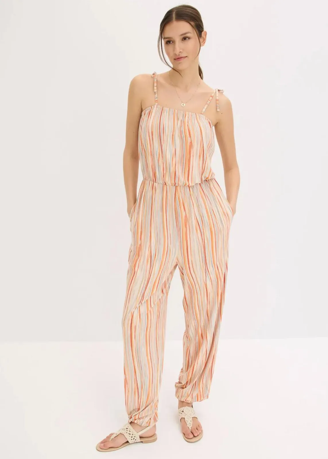 bonprix Bekleidung·Homewear|Jumpsuits^Jersey-Jumpsuit bunt gestreift