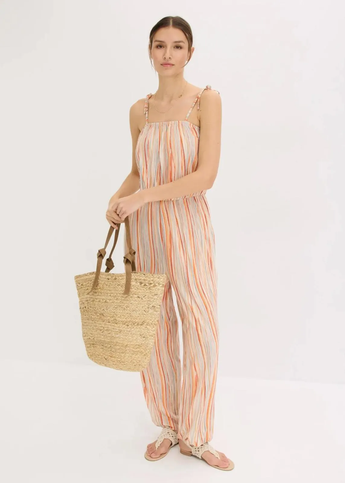 bonprix Bekleidung·Homewear|Jumpsuits^Jersey-Jumpsuit bunt gestreift