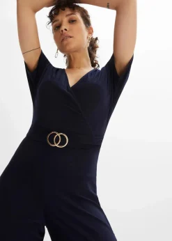 bonprix Bekleidung·Homewear|Jumpsuits^Jersey-Jumpsuit dunkelblau