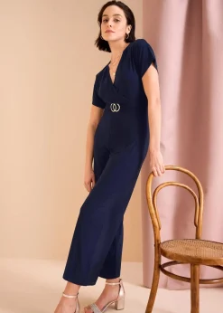 bonprix Bekleidung·Homewear|Jumpsuits^Jersey-Jumpsuit dunkelblau