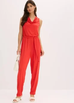 bonprix Jumpsuits|Bekleidung·Homewear^Jersey-Jumpsuit erdbeere