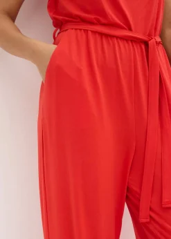 bonprix Jumpsuits|Bekleidung·Homewear^Jersey-Jumpsuit erdbeere