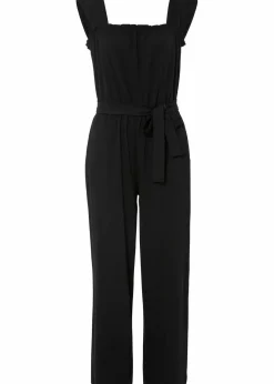 bonprix Bekleidung·Homewear|Jumpsuits^Jersey-Jumpsuit aus Baumwoll-Mix schwarz