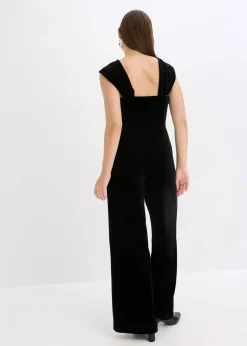 bonprix Jumpsuits^Jersey-Jumpsuit aus fließendem Samt schwarz