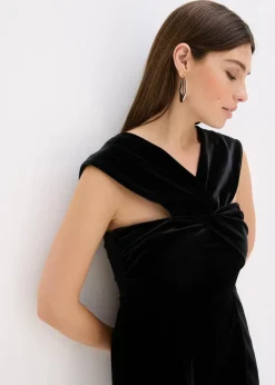 bonprix Jumpsuits^Jersey-Jumpsuit aus fließendem Samt schwarz