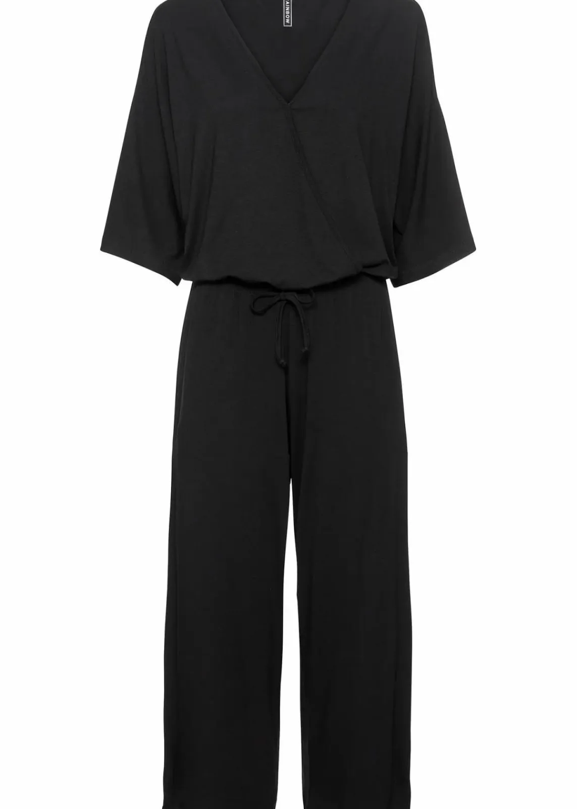 bonprix Bekleidung·Homewear|Jumpsuits^Jersey-Jumpsuit aus fließender Viskose schwarz