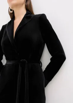 bonprix Bekleidung·Homewear|Jumpsuits^Jersey-Jumpsuit aus fließendem Samt schwarz