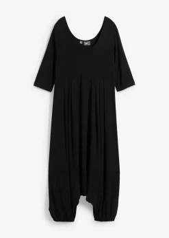 bonprix Bekleidung·Homewear|Jumpsuits^Jersey-Jumpsuit aus fließendem Viskose-Mix schwarz
