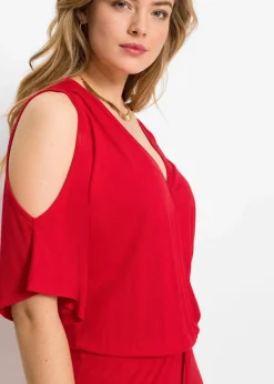 bonprix Jumpsuits|Bekleidung·Homewear^Jersey-Jumpsuit aus fließender Viskose erdbeere