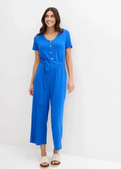 bonprix Jumpsuits|Bekleidung·Homewear^Jersey-Jumpsuit aus Viskose-Mix arktikblau