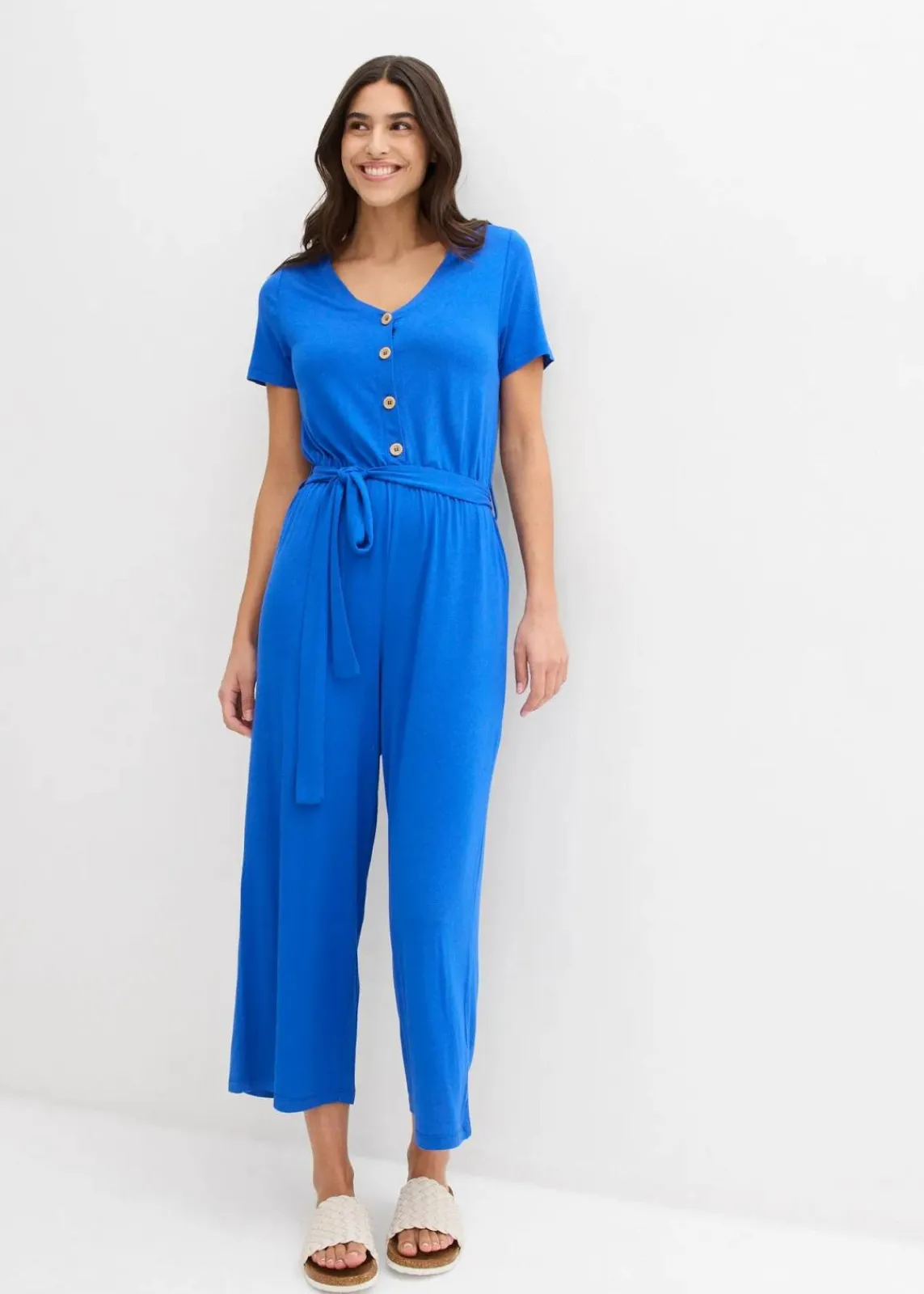 bonprix Jumpsuits|Bekleidung·Homewear^Jersey-Jumpsuit aus Viskose-Mix arktikblau