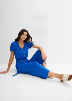 bonprix Jumpsuits|Bekleidung·Homewear^Jersey-Jumpsuit aus Viskose-Mix arktikblau