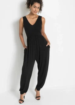 bonprix Jumpsuits^Jersey-Jumpsuit aus Viskose-Mix schwarz