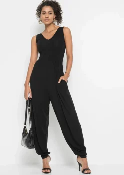 bonprix Jumpsuits^Jersey-Jumpsuit aus Viskose-Mix schwarz