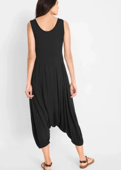 bonprix Bekleidung·Homewear|Jumpsuits^Jersey-Jumpsuit aus Viskose-Mix schwarz