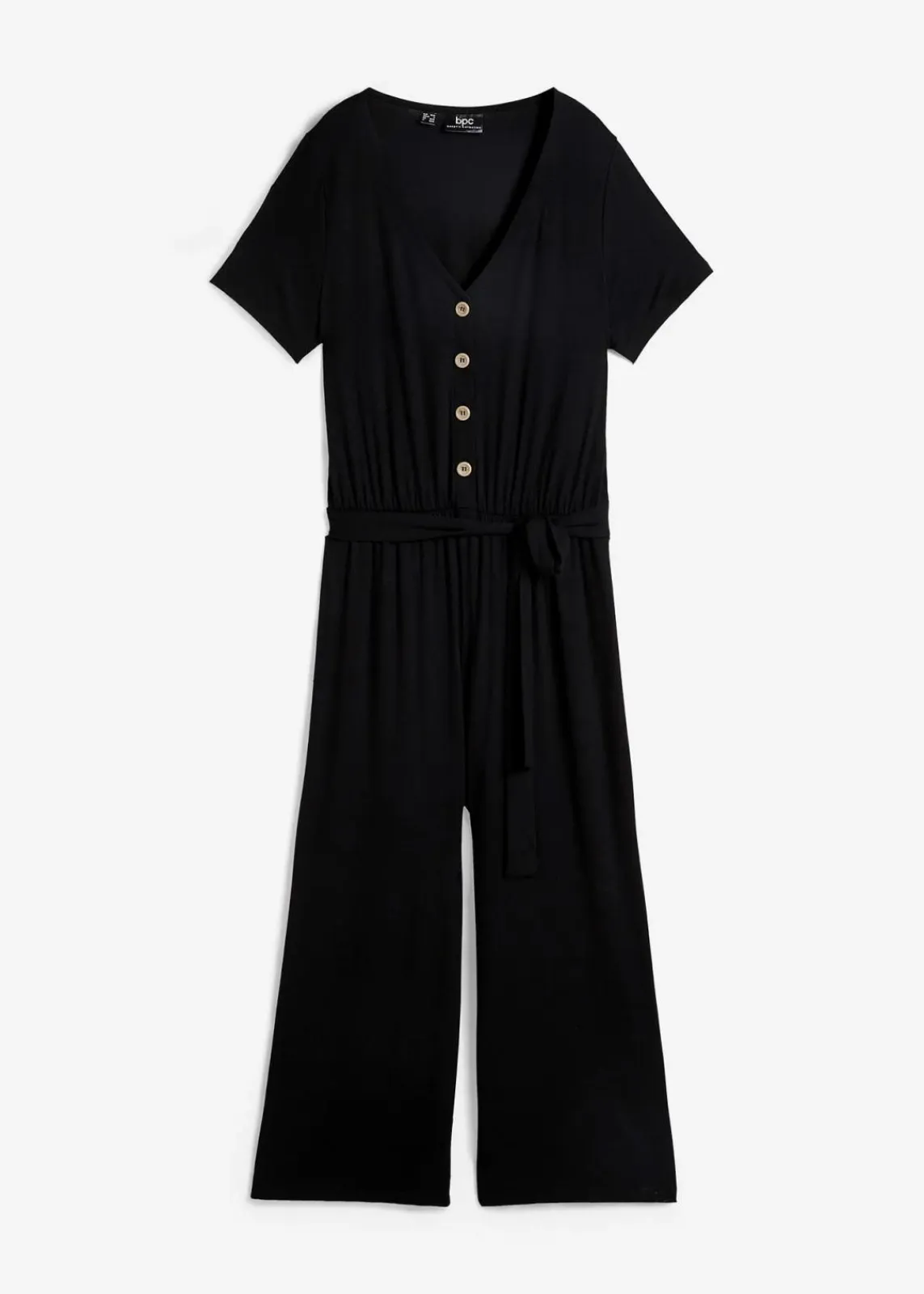 bonprix Bekleidung·Homewear|Jumpsuits^Jersey-Jumpsuit aus Viskose-Mix schwarz