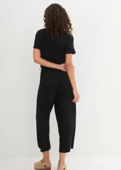 bonprix Bekleidung·Homewear|Jumpsuits^Jersey-Jumpsuit aus Viskose-Mix schwarz