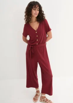 bonprix Jumpsuits|Bekleidung·Homewear^Jersey-Jumpsuit aus Viskose-Mix kastanienrot