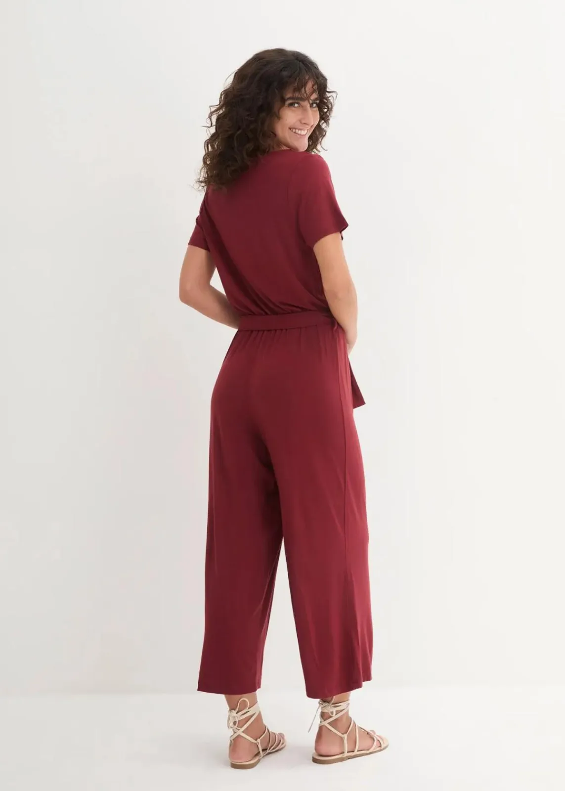 bonprix Jumpsuits|Bekleidung·Homewear^Jersey-Jumpsuit aus Viskose-Mix kastanienrot