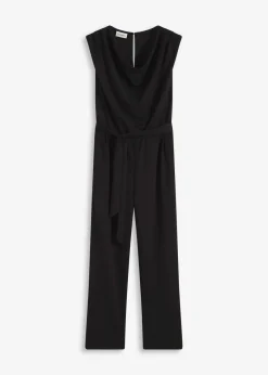 bonprix Bekleidung·Homewear|Jumpsuits^Jersey-Jumpsuit mit Schulterpolster schwarz