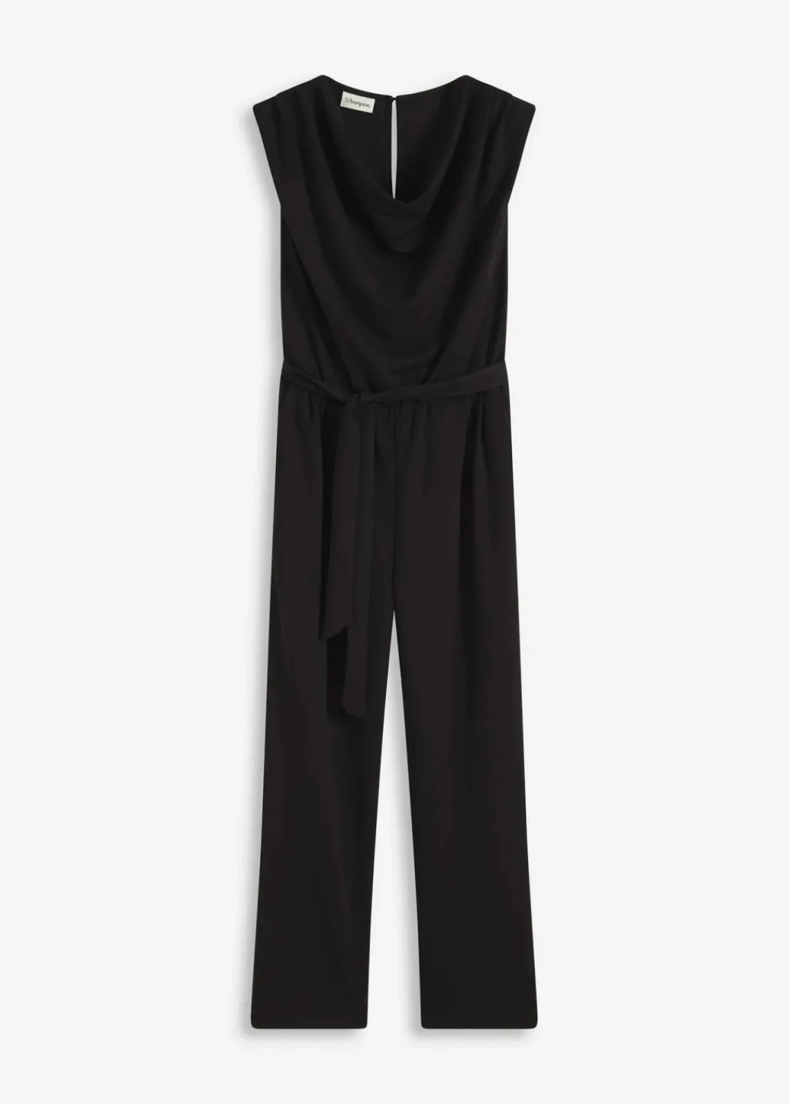 bonprix Bekleidung·Homewear|Jumpsuits^Jersey-Jumpsuit mit Schulterpolster schwarz