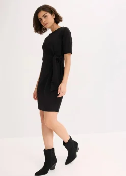 bonprix Bekleidung·Pullover & Strickjacken|Kleider^Jerseykleid schwarz