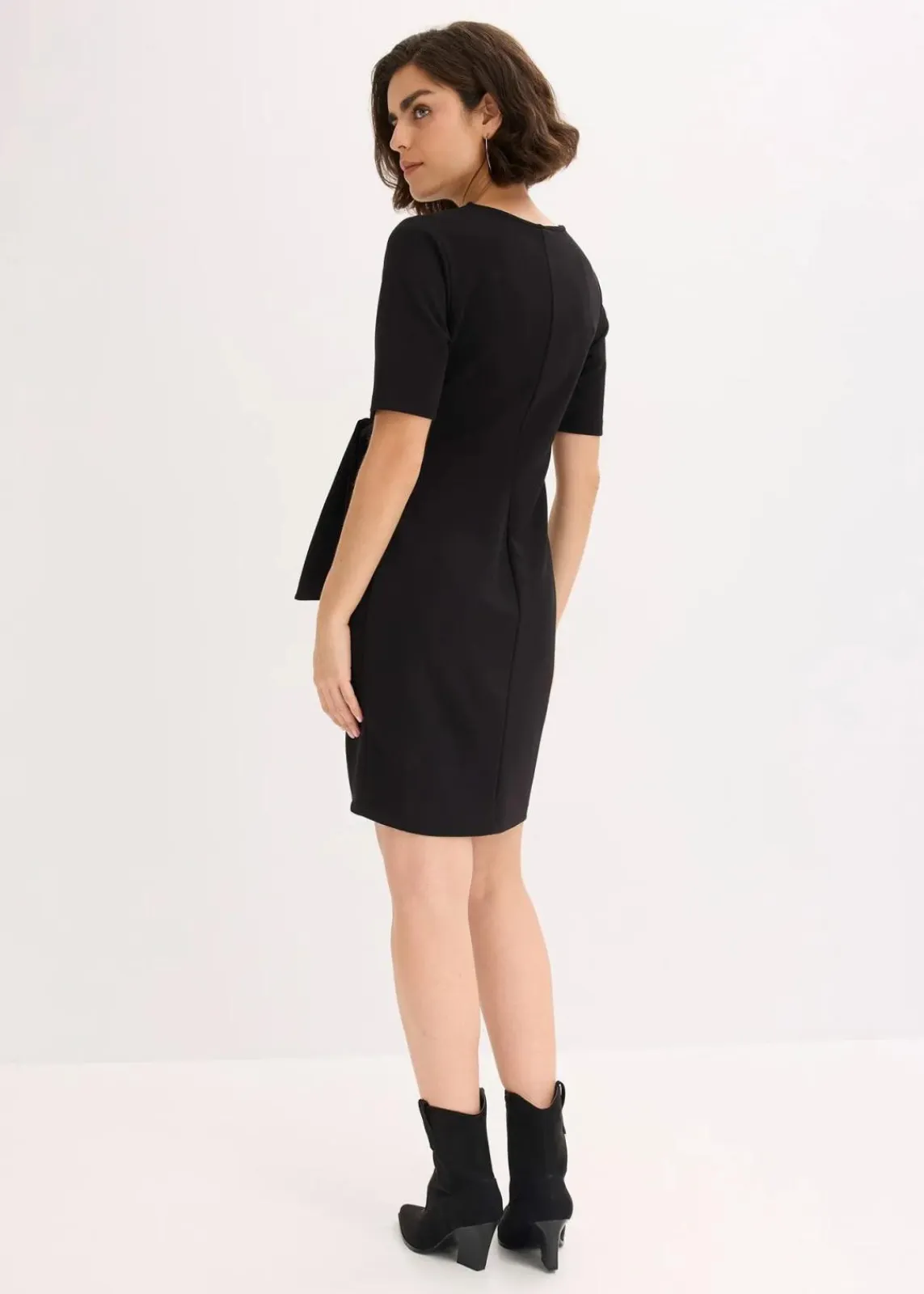 bonprix Bekleidung·Pullover & Strickjacken|Kleider^Jerseykleid schwarz