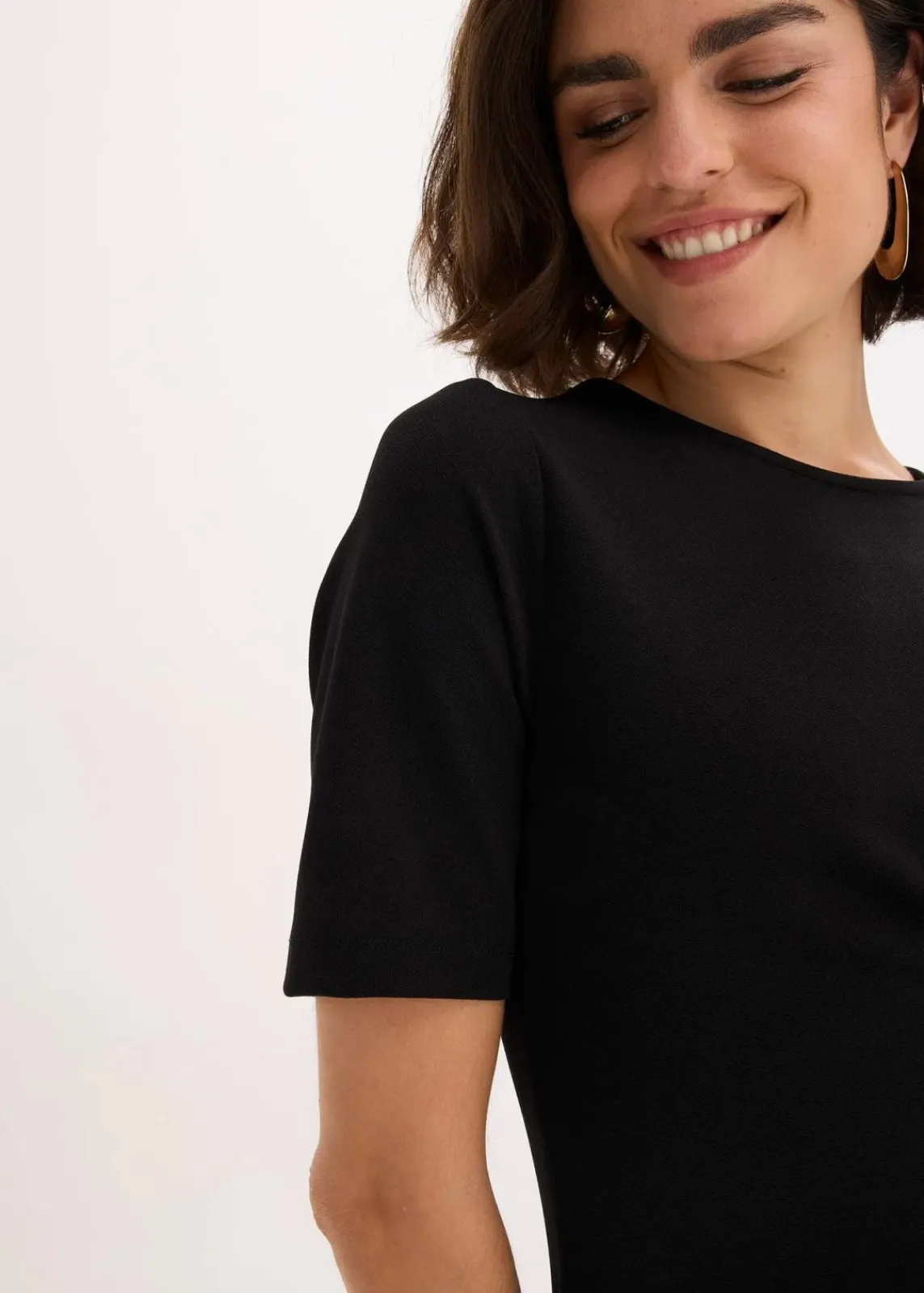 bonprix Bekleidung·Pullover & Strickjacken|Kleider^Jerseykleid schwarz