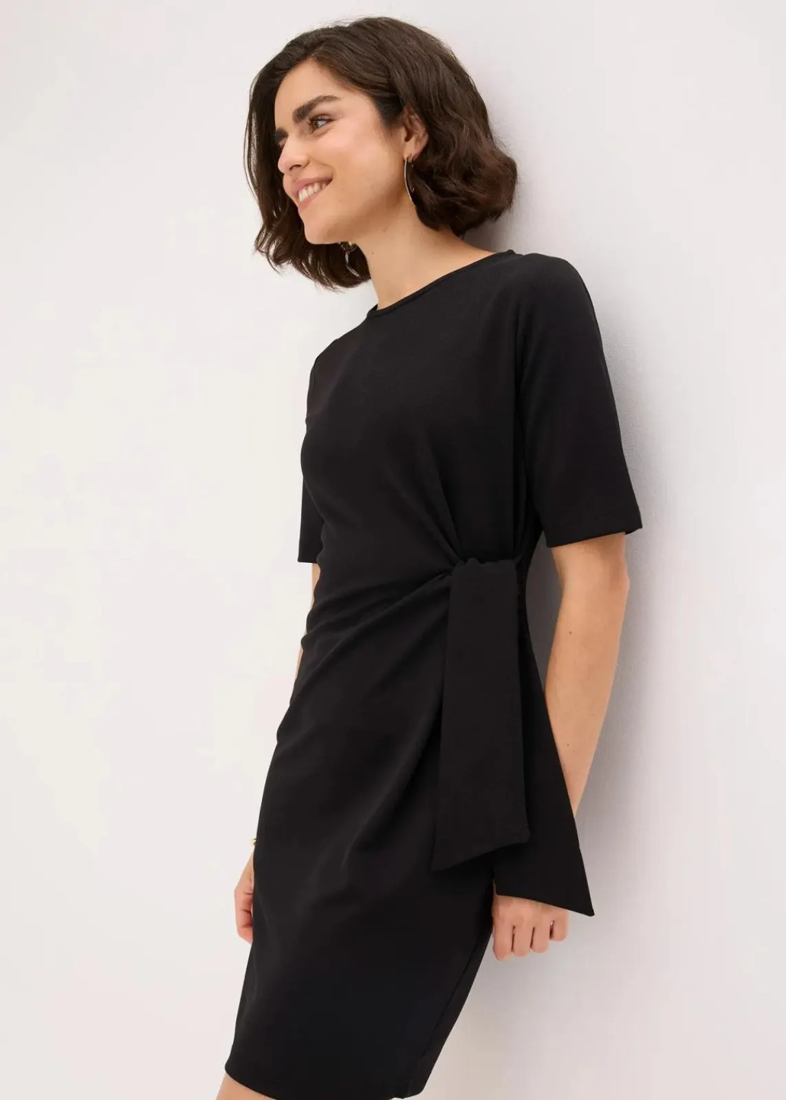 bonprix Bekleidung·Pullover & Strickjacken|Kleider^Jerseykleid schwarz