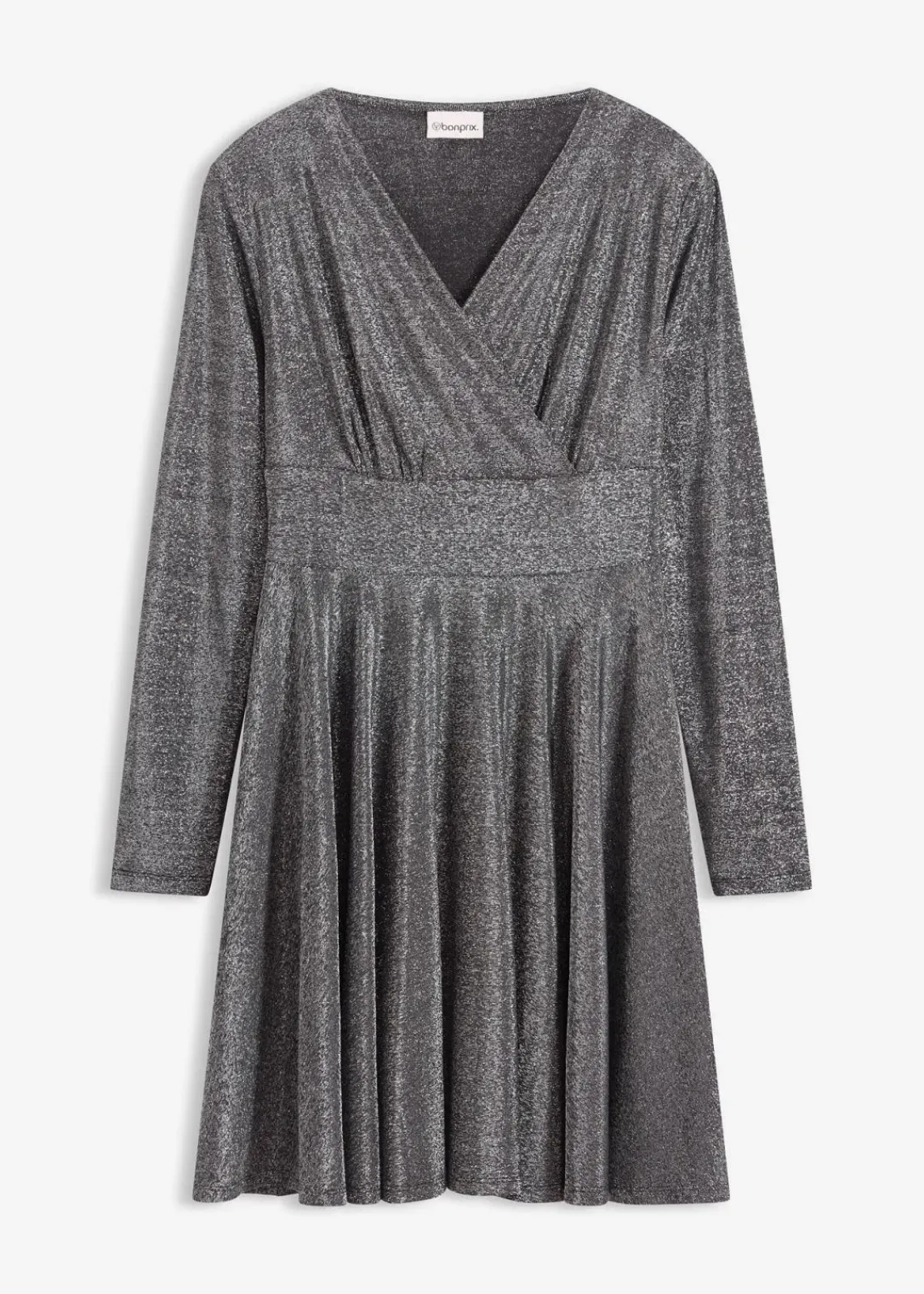 bonprix Kleider|Bekleidung·Pullover & Strickjacken^Jerseykleid silber
