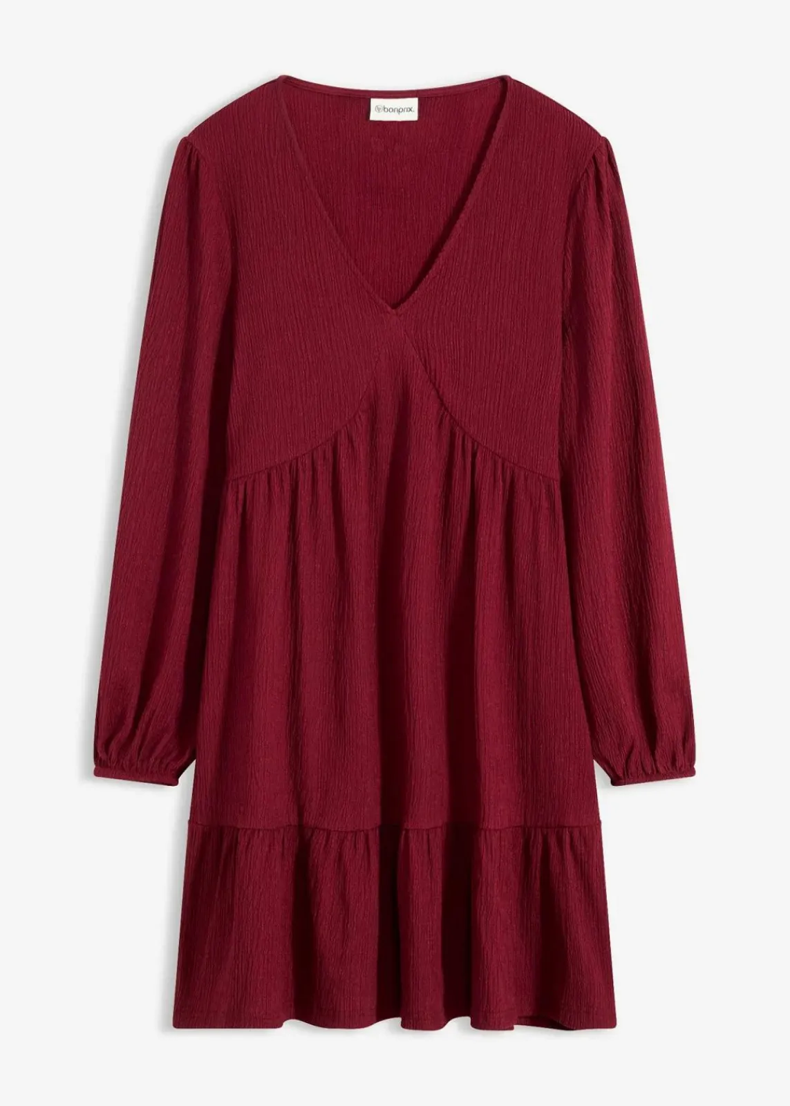 bonprix Bekleidung·Pullover & Strickjacken|Kleider^Jerseykleid pflaumenrot
