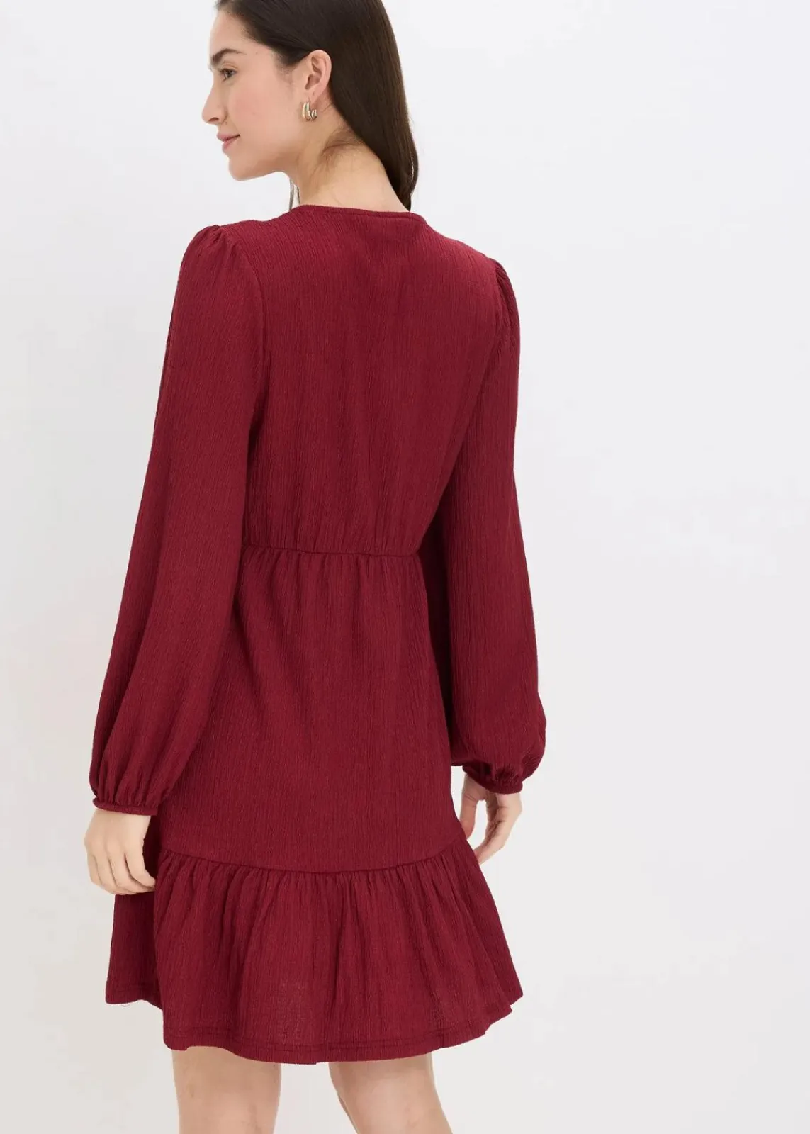 bonprix Bekleidung·Pullover & Strickjacken|Kleider^Jerseykleid pflaumenrot