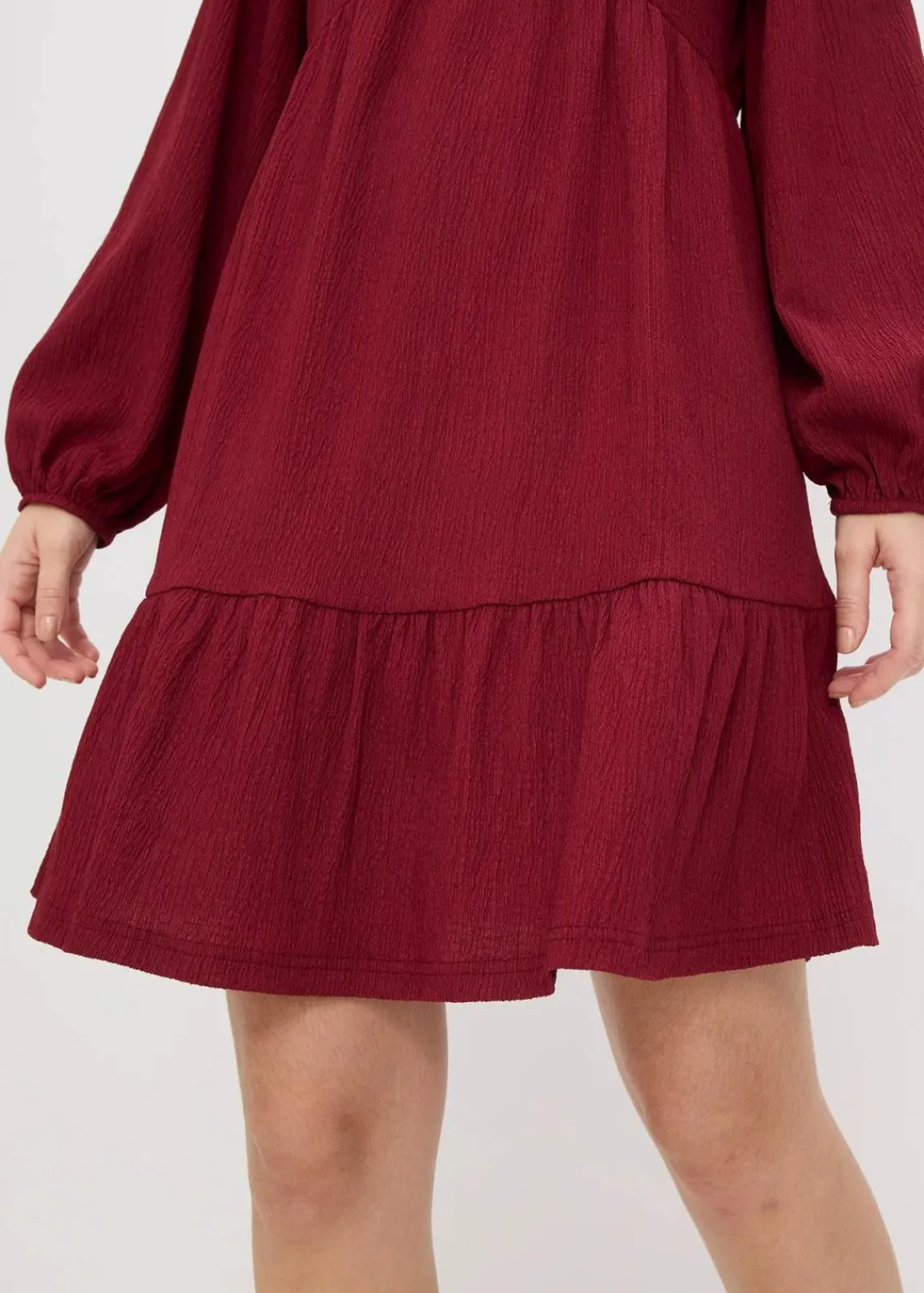 bonprix Bekleidung·Pullover & Strickjacken|Kleider^Jerseykleid pflaumenrot